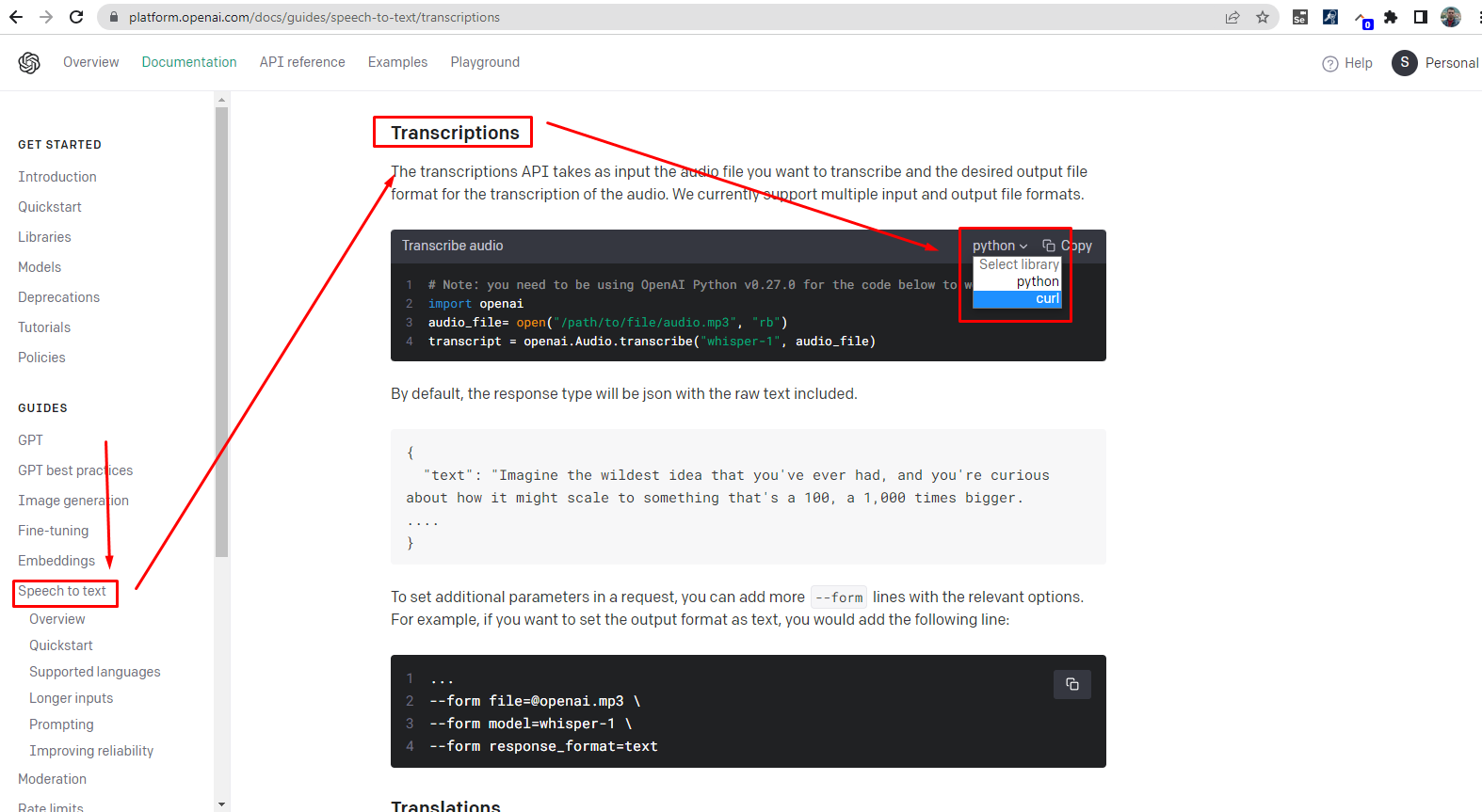 How to transcribe audio into text with the “Text to Speech” Whisper model by OpenAI