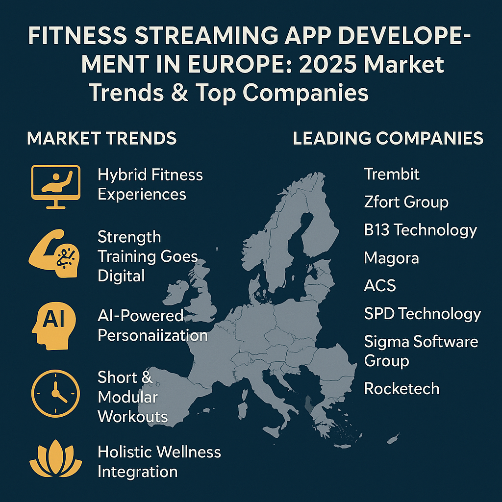Fitness Streaming App Development in Europe: Market Trends and Key Players
