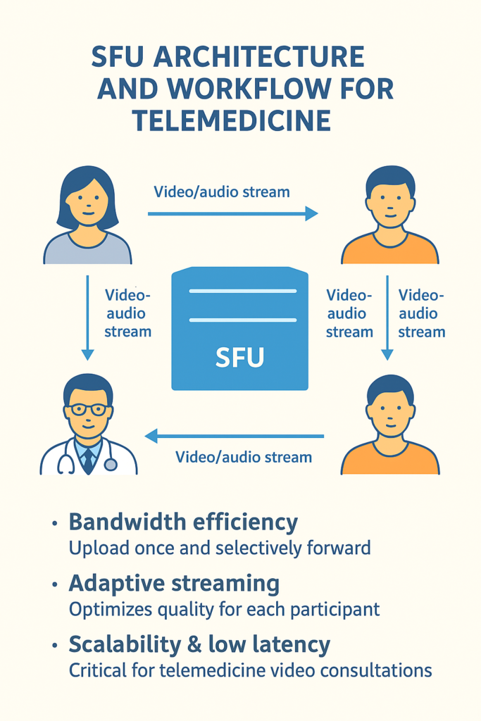 SFU Architecture and workflow for telemedicine infographics